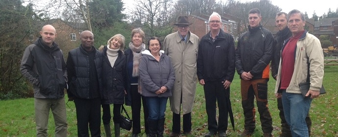 Sir Nicholas donates trees to the local community in Priory Way in Haywards Heath.