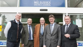 Sir Nicholas welcomes Greg Clark MP, Secretary of State for Business, Energy and Industrial Strategy to Mid Sussex