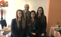 Sir Nicholas meets with students from Burgess Hill Academy with Councillors Pru Moore and Jonathan Ash-Edwards to discuss a range of issues from climate change to sixth form choices.